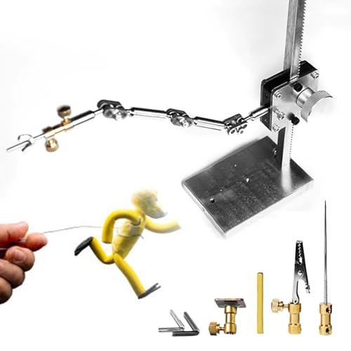 Kit de brazo de aparejo de animación Stop Motion, brazo de aparejo de estudio de 25 cm, sistema de aparejo Claymation con 5 conectores, carga útil máxima 150-300 g, mejora el movimiento del personaje