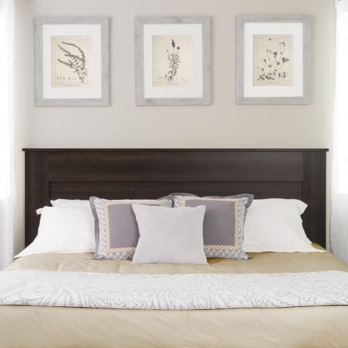 Image of Prepac Stylish Flat Wood Panel Headboard for King Size Beds, Simplistic Wooden King Headboard 2.25 inch D x 81 inch W x 48 inch H, Espresso, EHFK-1301-1