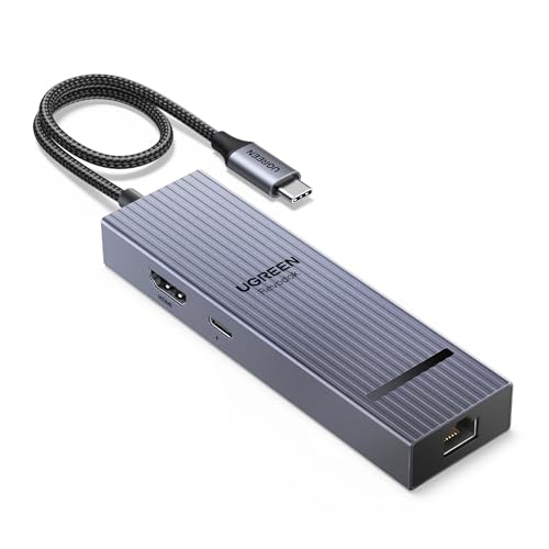 UGREEN Revodok Pro 6 in 1 USB C Hub Gigabit Ethernet Adapter with 4K 60Hz HDMI, 100W PD Charging, 10Gbps USB A&C 3.2 Data Ports Compatible with MacBook Neo/Pro/Air, iPad, Steam Deck by UGREEN - Used condition - US$19.76