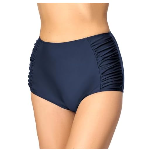 Merry Style Damen Bikinislip MS10-119 Bikinihose Bauch Weg Effekt (Dunkelblau2 (6007), 40)