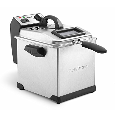 deep fryer cuisinart - Cuisinart CDF-170 Deep Fryer, 3.4 quart, Stainless Steel (Renewed)