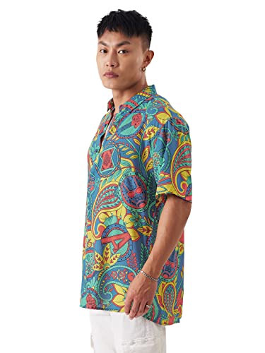 Image of The Souled Store Official Marvel: Funk Men and Boys Regular fit Graphic Half Sleeve Rayon Multicolored Summer Shirts Shirt For Men Casual Half Sleeves Regular Fit Printed Stylish Cotton Party W