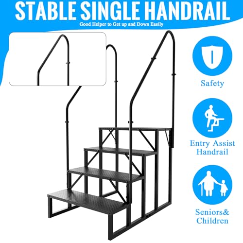 Image of RV Stairs 4 Step Ladder with 2 Handrails
