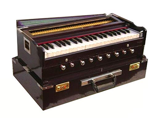 Image of Portable Folding 3.5 Octave 9 Stopper Harmonium With Coupler Folding Portable Sound Long Sustain Orignal Indian Music Art Instrument Classical Sound System Hard Key Sound With Free Bag
