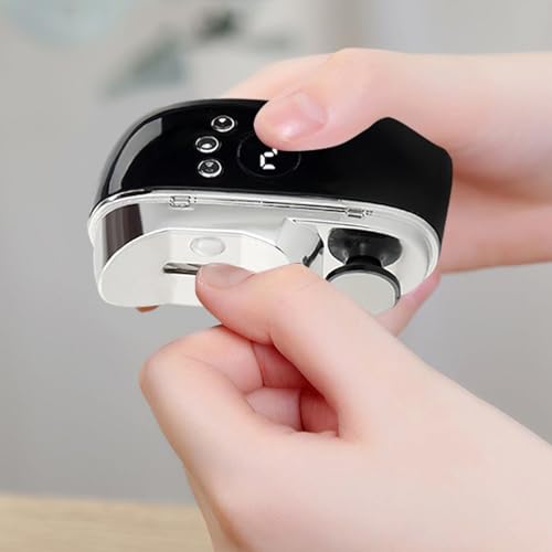 Elektrischer Nagelknipser, LED-Licht-Trimmgerät, automatischer Fingernagel- und Zehennagelknipser mit motorisiertem Design, einfaches Griffwerkzeug, Präzisions-Pflegezubehör für Damen und Herren