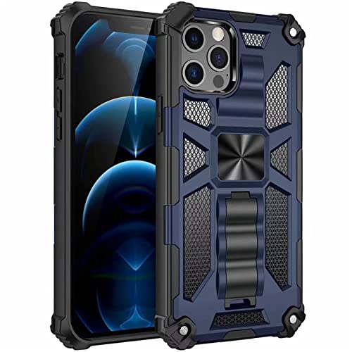 Coque iPhone 12 Pro Max antichoc bleu motif camouflage militaire