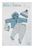 Knitting Pattern for Babies Hooded Matinee Jacket, Leggings, Hat and Mittens, 0 to 3 Months and 3 to 6 Months, Knitted Baby Pattern, Double Knitting, KP217