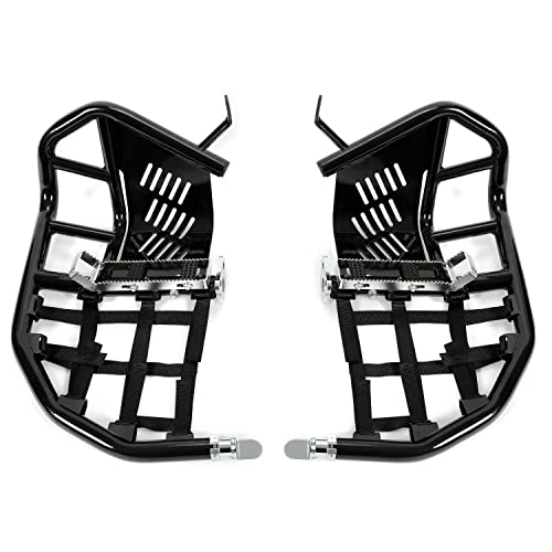 Hecasa Nerf Bars Compatible With Kawasaki Kfx 700 All Years Aluminum Black Nerfs & Black Nets #TOP20