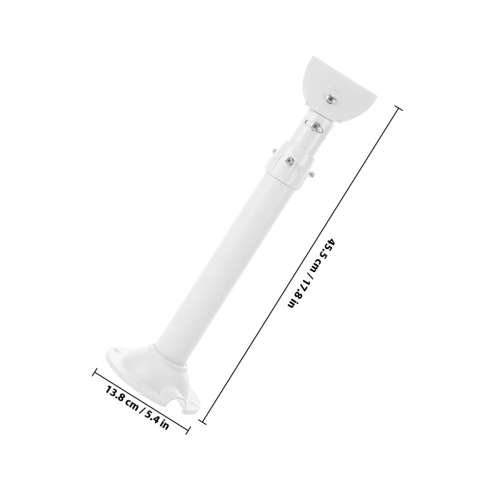Soporte de Montaje para Cámara de Seguridad y Exterior, Bastidor Ajustable de Aleación de Aluminio (30-60 Cm), Compatible Cctv, Rotación 360°, Adecuado para Interior y Exterior,