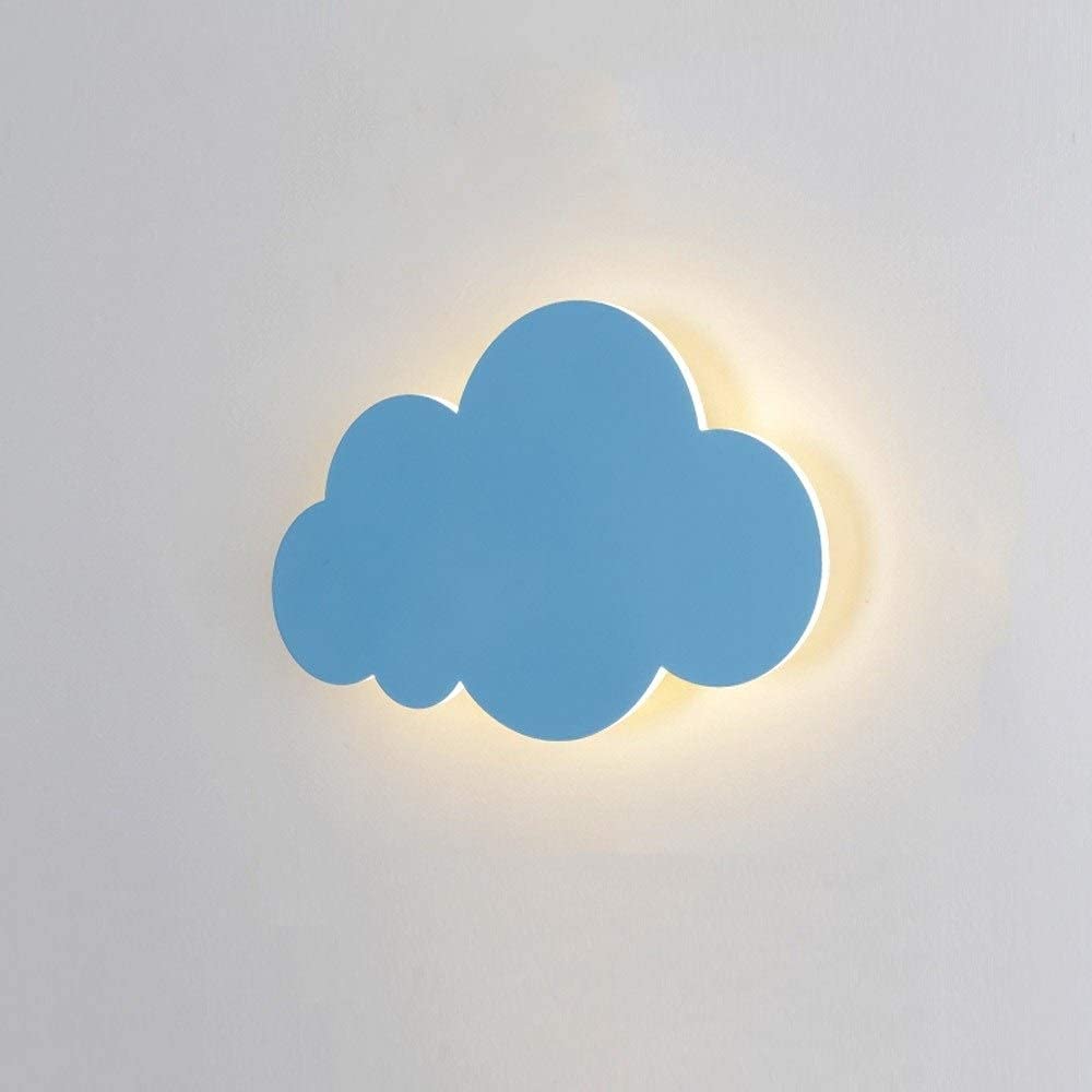 Lámparas de pared de nube azul que eliminan la oscuridad del cuarto del bebé