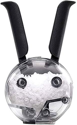 Miniatura 4 de Molinillo de sal y pimienta manual para especias, herramientas de cocina multifuncionales, diseño de orejas de conejo negro, no mini