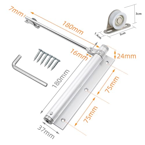 YUOIP® Chiudiporta a molla regolabile