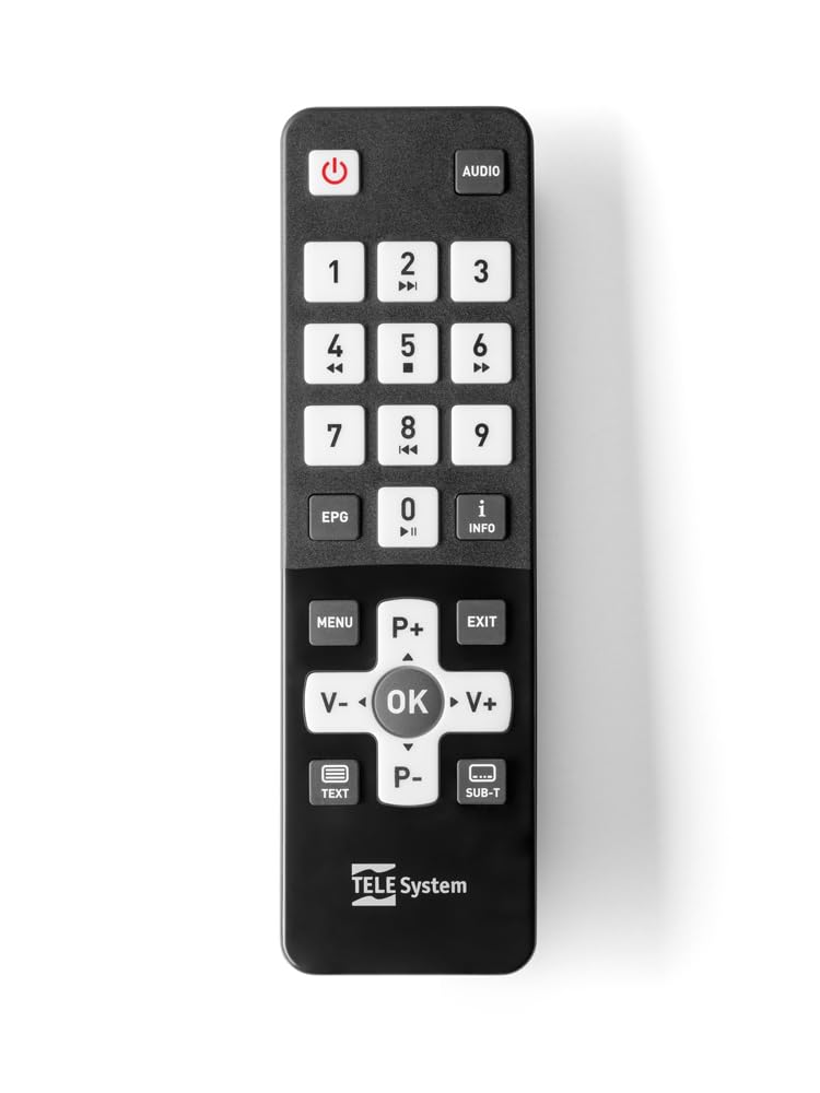 TELE System Decoder Digitale Terrestre FACILE - Tuner DVB-T2 HEVC a 10 bit, Lettore Multimediale USB, Facile Collegamento HDMI e SCART - Autoscan e LCN per Ordinare Canali in Modo Autonomo
