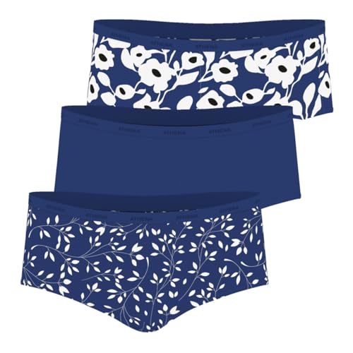 Athena - Lot de 3 Boxers Femme Ecopack Mode - Confort et Naturalité du Coton Stretch Ultra Doux - Label Oeko-TEX® Standard 100