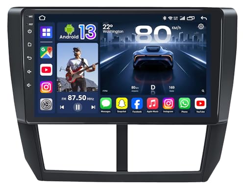 2020 Subaru Legacy/Outback CD Player 5 4Core Car Radio for Subaru Forester Impreza WRX 2009-2013 Android Car Stereo with Wireless Carplay, 9 Inch 1280 * 800 IPS Touchscreen Car Radio GPS Navigation WiFi Backup Camrea