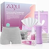 20 Pcs Mom Postpartum Essentials Recovery Kit, Hospital Bag Must Haves for New Mom, Postpartum Pads, Peri Bottle, Cooling Spray, Perineal Soothing Liners, Disposable Underwear, Hot&Cold Packs(Set)
