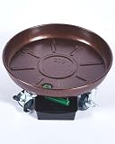 Kaoolaa Plant Caddy with Wheels and Drainage - Heavy Duty Rolling Planter Stand for Indoor and Outdoor Plants - Saucer Tray and Drainage System - Sturdy and Waterproof Garden Coaster(2PACK, 12 INCH)