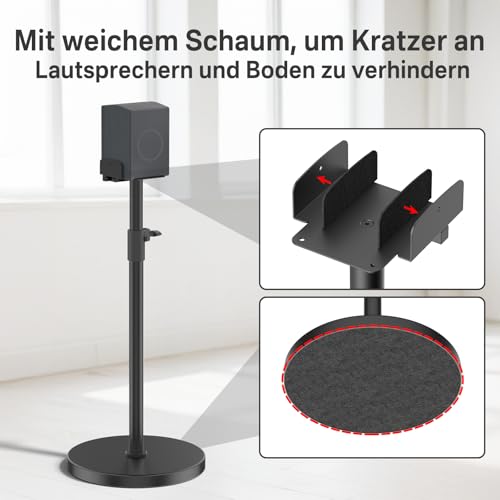 Support de haut-parleur réglable 95 cm, pieds d'enceinte universels