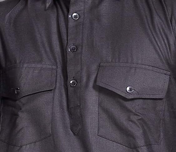 Image of DIVISIVE Men's Cotton Blend Pathani Kurta Pyjama Set