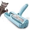 Pet Hair Remover Roller, DELOMO Dog & Cat Fur Remover with Self-Cleaning Base, Efficient Animal Hair Removal Tool, for Furniture, Couch, Carpet, Car Seat, Blue