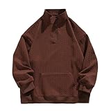 Abrigo de invierno para hombre, color negro, sudadera con manga larga, cremallera semiabierta, sudadera con capucha, camiseta para exteriores, azul X, café, M
