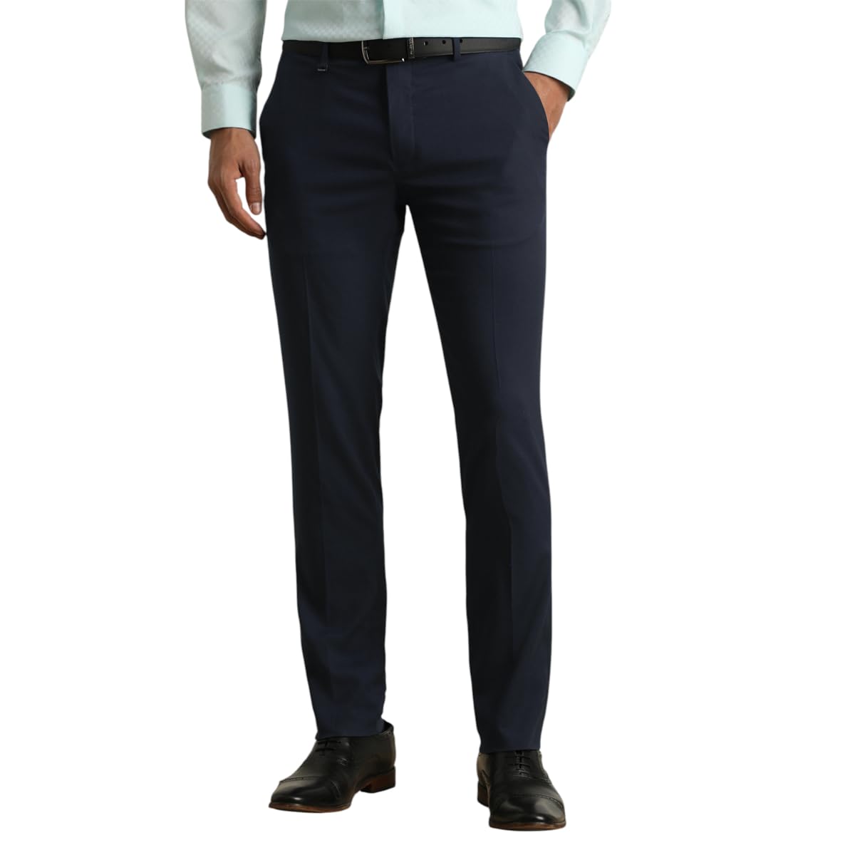 van heusen Men's Mid Rise Slim Fit Durapress Flat Front Trousers | Superior Comfort | Auto-Flex Waist Band | Soft Touch-picture-27