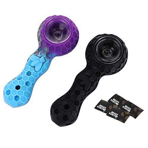 Portable Silicone Tools Set with Screen Filters (Purple and Black Set)