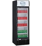 Elite Kitchen Supply 14.7 cu. ft. Commercial Display Cooler Refrigerator with Glass Door in Black