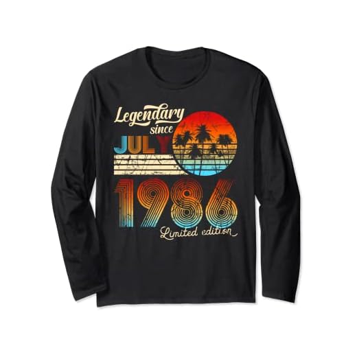 Legendario De Cumpleaños Desde Julio De 1986 Regalo Manga Larga