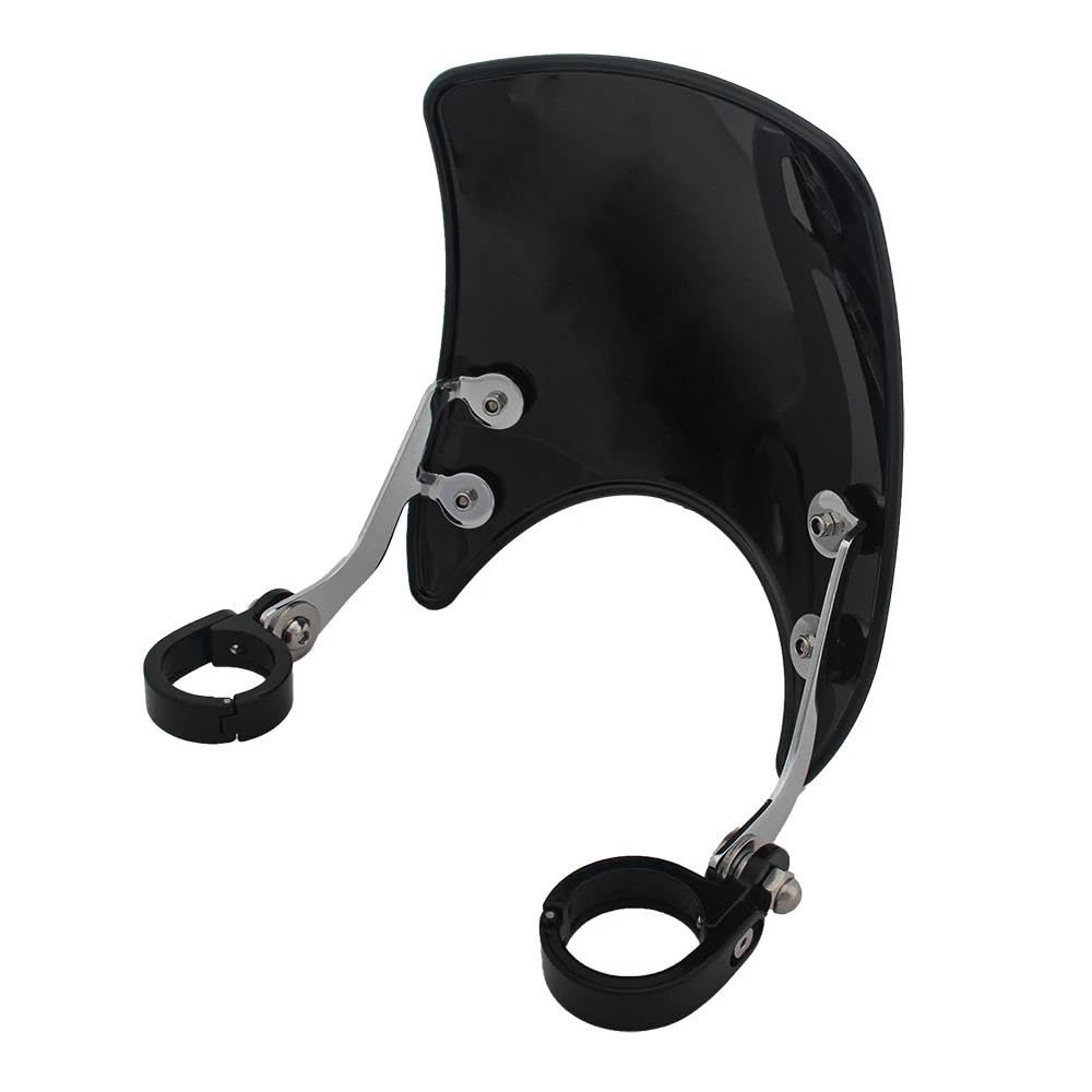 Parabrisas De Motocicleta Deflectores De Viento Reemplazo De Parabrisas para Harley 883 XL883 XL1200 2004-2019(Black)