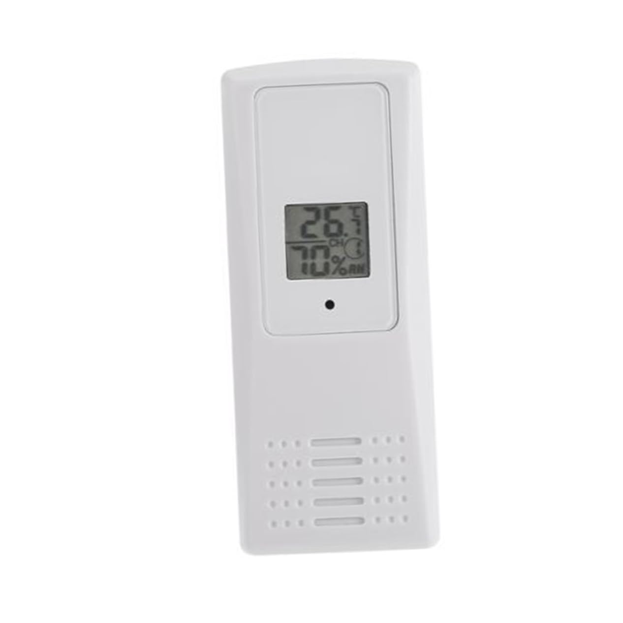 Termoigrometro Wireless Bianco Modello Ws-10 con Ricevitore e 3 Sensori | Plastica, Trasmissione senza Fili, Misurazione Accurata, per Allevamento e Cantina del Vino