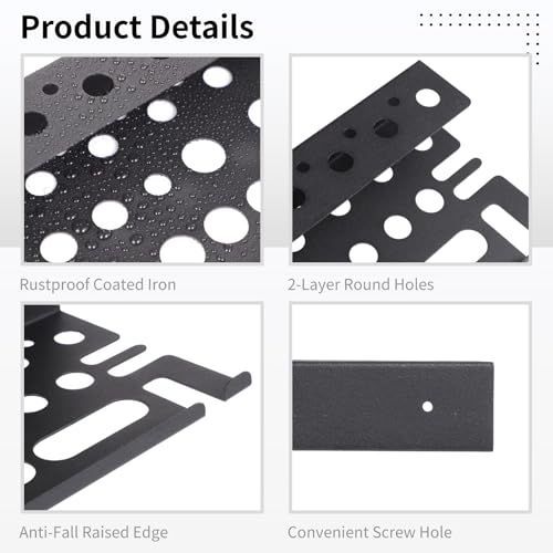 Wall Mounted Metal Screwdriver Organizer, Manual Tool Wall Holder, Plier Storage Rack for Home and Workshop, Includes Screws and Wall Anchors, Space-Saving Design - Image 4