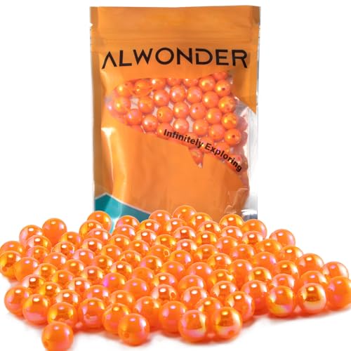 Alwonder 100-Pack Fishing Beads Holographic Beads for Fishing Rigs...