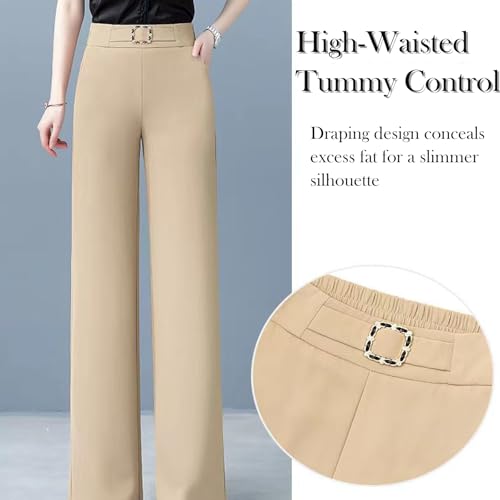 Zenacharm Pants, SoraGrace-Women's Perfect Drape High Rise Pull-On Pants, Straight Wide Leg Dress Slacks for Woman3