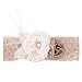Lillian Rose Vintage Lace Wide Garter, Taupe and Ivory