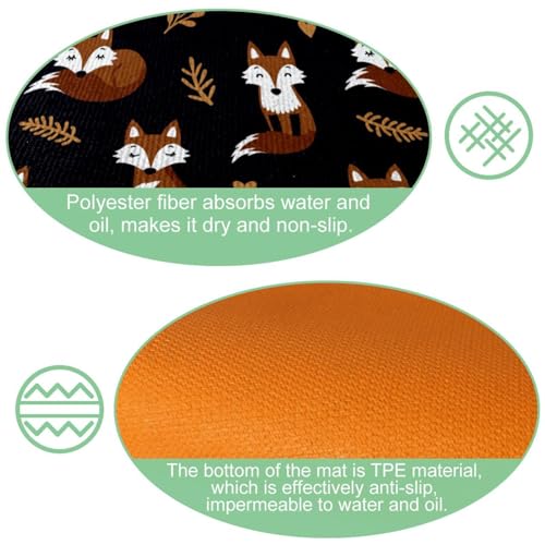 Tapete de cocina de zorro antideslizante y lavable con gran poder absorbente 6