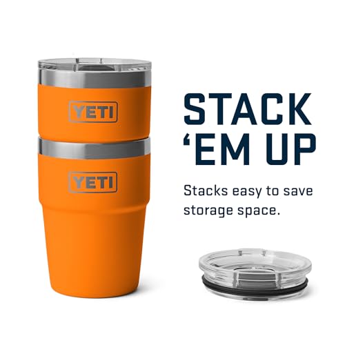 Image of YETI Rambler 16 oz Stackable Tumbler, Vacuum Insulated, Stainless Steel with MagSlider Lid, King Crab