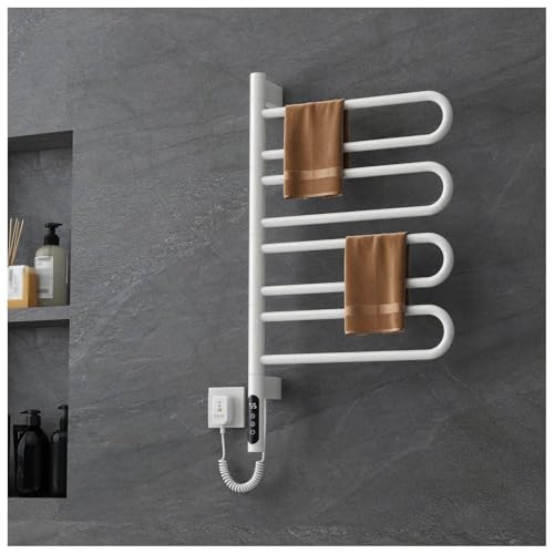 Toallero eléctrico giratorio 180° de pared con temporizador LED