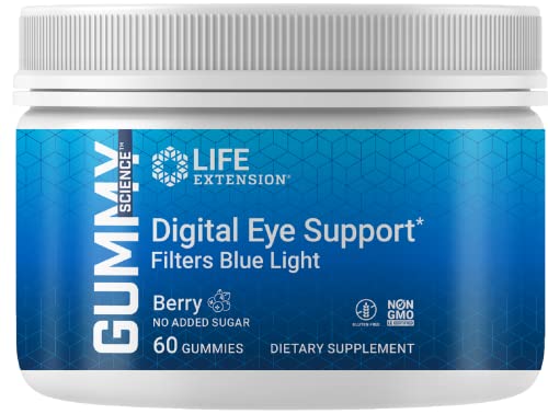 Life Extension Gummy Science Digital Eye Support – Replenishes The nutrients Your Eyes Need to Filter Blue Light – Vegetarian – Non-GMO – Gluten-Free – 60 Gummies Life Extension Gummy Science Digital Eye Support – Replenishes The nutrients Your Eyes Need to Filter Blue Light – Vegetarian – Non-GMO – Gluten-Free – 60 Gummies