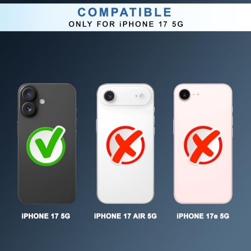 Image of CEDO Magnetic Cover for iPhone 17 | Compatible with MagSafe Wireless Charging | Matte Black Case Designed with Magnetic Lock Shockproof Edge Protection Backcover (Translucent Black)