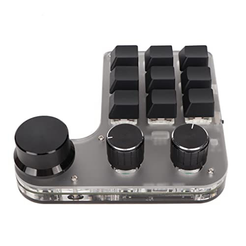 Mini clavier personnalisé 9 touches 3 boutons RVB noir programmable