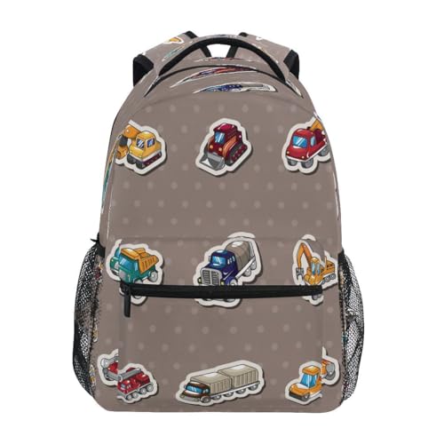 Sac à dos mignon multicolore pour l'école des enfants et adolescents avec étiquette de nom