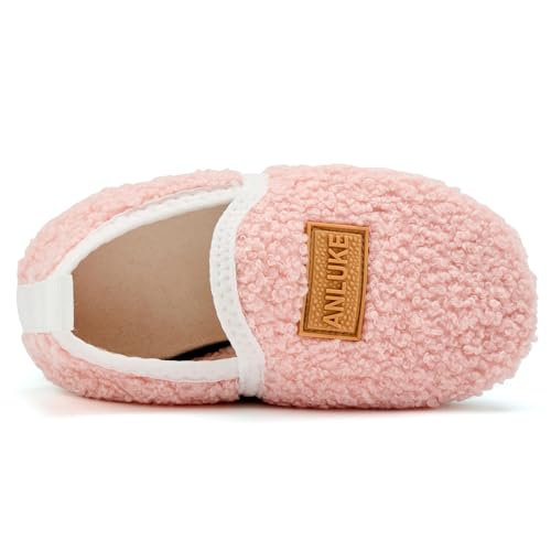 Image of ANLUKE Kids Toddler Slippers Boys Girls Indoor House Shoes Non-Slip Slippers Socks Outdoor Warm Walking Shoes