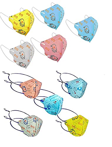 KAASHMORA EXPORT Kids N95 Mask printed design with 10 pcs of earloop and 10 pcs of headloop, reuseable & washable (pack of 20), Multicolour