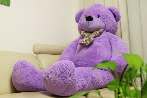 Image of 3 Feet Purple Teddy Bear | Soft Plush Toy for Kids & Adults | Cute Cuddly Stuffed Animal | Birthday, Anniversary & Valentine's Gift for Loved Ones