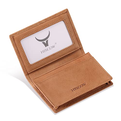 Image of HISCOW Business Card Holder with Large Compartment - Full Grain Leather