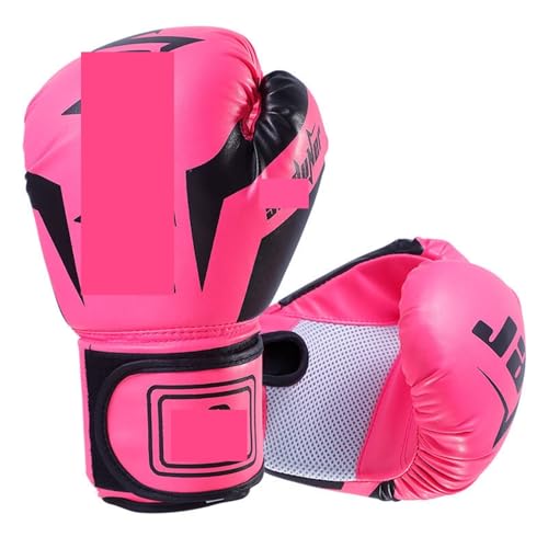 ボクシンググローブ 大人用トレーニンググローブ メンズ レディース コンバット フィットネス エクササイズ 武道(Fluorescent pink,XL)