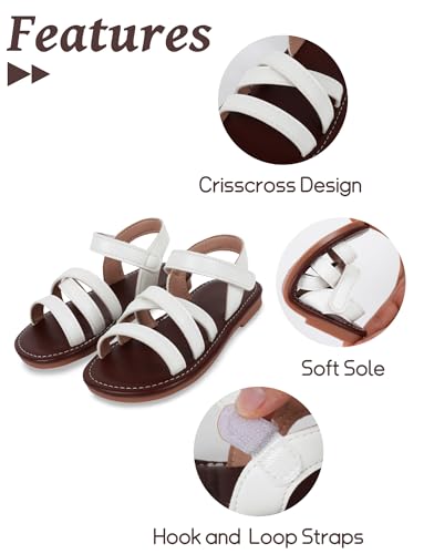 SEAUR Toddler Girl Sandals Size 6-12 Casual Summer Beach Vacation Holiday Open Toe Shoes for Outdoor Playwear2