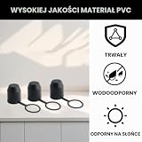 Zestaw osłon na hak holowniczy, 3 sztuki, osłona haka holowniczego, wodoszczelna osłona haka holowniczego, pyłoszczelna nasadka do pojazdów i przyczep kempingowych (czarna)