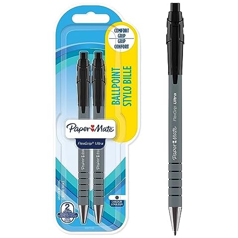Paper Mate FlexGrip Ultra Ballpoint Pens - Black Cover